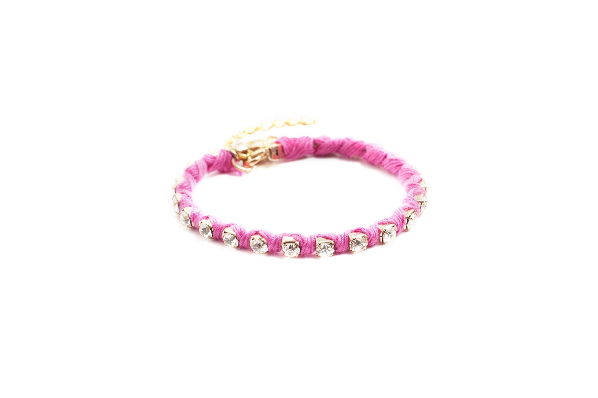 Rhinestone Bracelet Pink