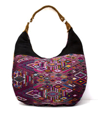 Curved Huipil Hobo Bag Kaleidoscope